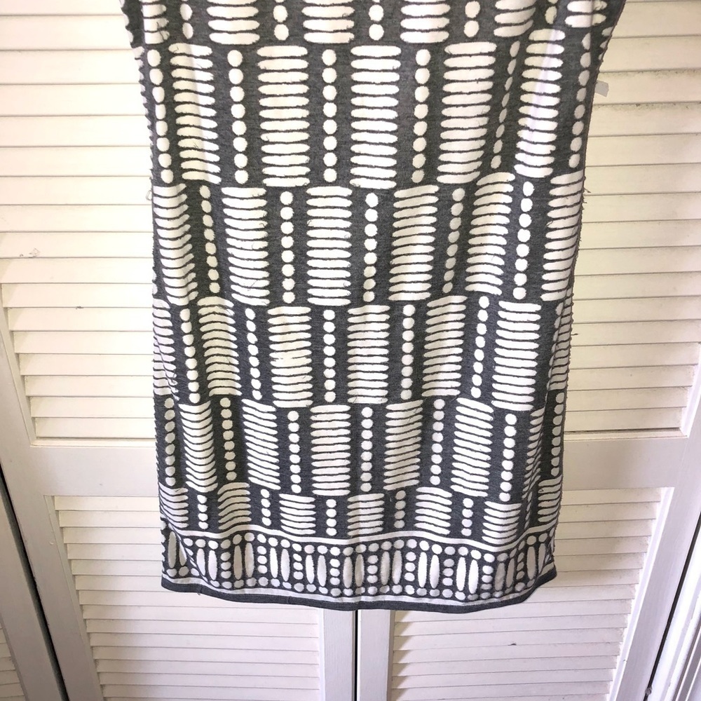 Max studio mini shift dress gray and white sleeveless size small - Picture 5 of 8